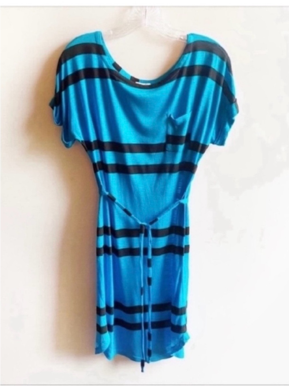 Splendid dress blue striped t-shirt tie belt